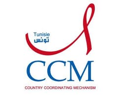 CCM Tunisia Country Coordinating Mechanism logo, national Global Fund coordination body and MIC partner in public health governance for HIV, TB and malaria